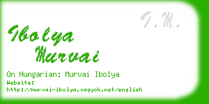 ibolya murvai business card